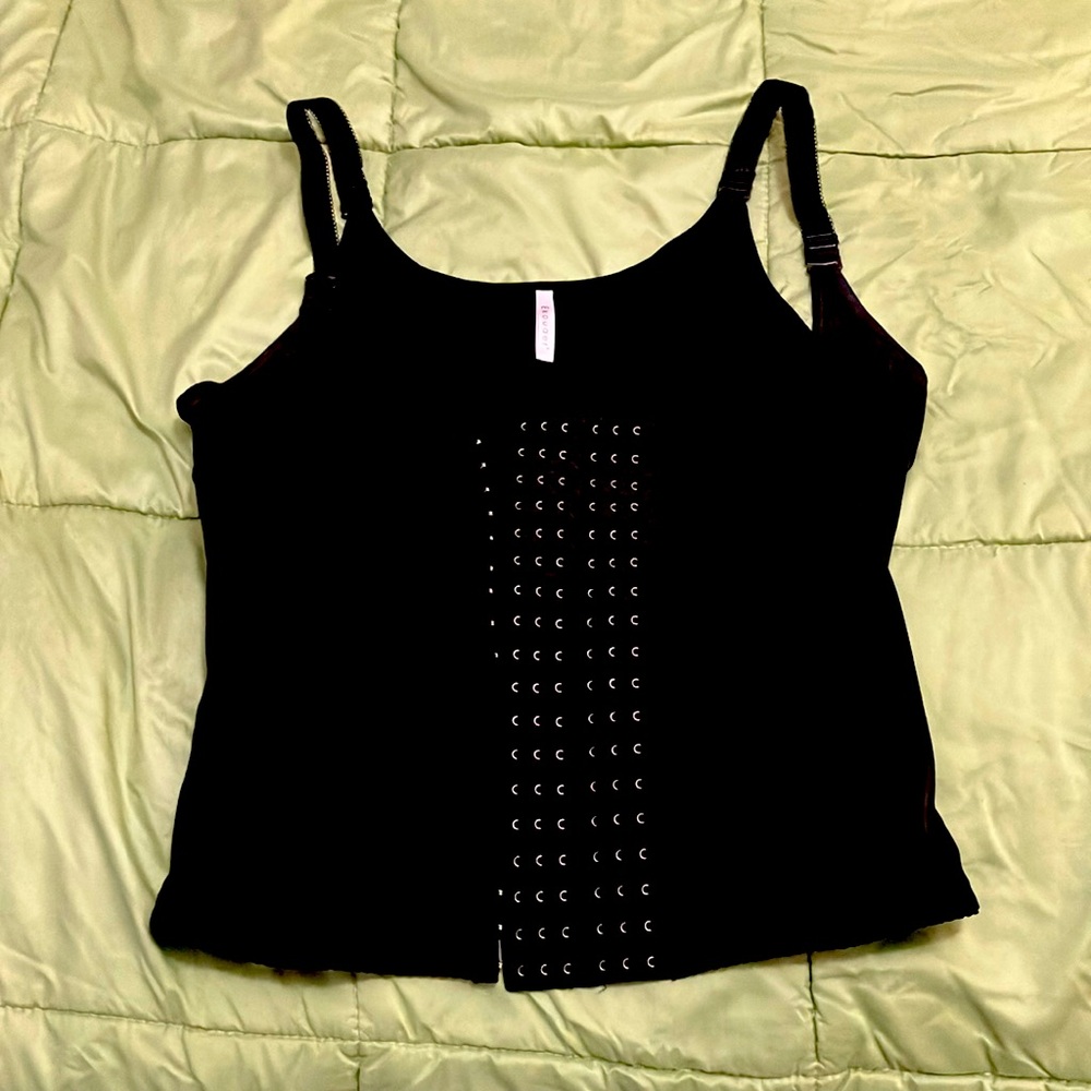 Body shaper top eyelet bodice ribbed size 16